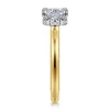 Discount Gabriel & Co. Sandi - 14K White-Yellow Gold East West Elongated Cushion Diamond Engagement Ring