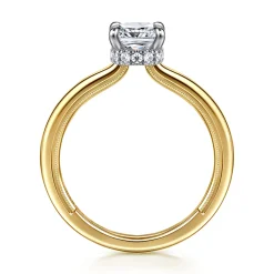 Online Gabriel & Co. Sandi - 14K White-Yellow Gold Elongated Cushion Diamond Engagement Ring