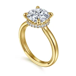 Clearance Gabriel & Co. Sandi - 14K Yellow Gold Round Diamond Engagement Ring