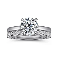 Hot Gabriel & Co. Sandi - Platinum Round Diamond Engagement Ring