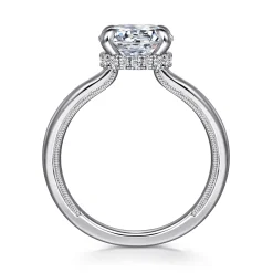 Hot Gabriel & Co. Sandi - Platinum Round Diamond Engagement Ring