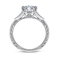 Gabriel & Co. Sanna - 14K White Gold Round Diamond Engagement Ring