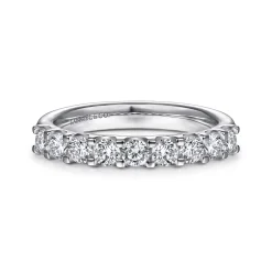 Online Gabriel & Co. Sardegna - 14K White Gold Round 9 Stone Diamond Anniversary Band - 0.7 ct