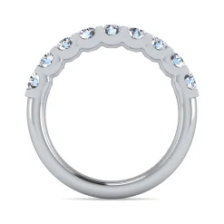 Gabriel & Co. Sardegna - 14K White Gold Round 9 Stone Diamond Anniversary Band - 0.95 ct