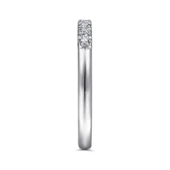 Discount Gabriel & Co. Sardegna - 14K White Gold Round 9 Stone Diamond Anniversary Band - 0.25 ct