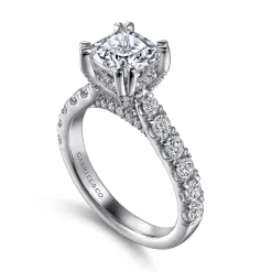 Hot Gabriel & Co. Sarita - 14K White Gold Cushion Cut Diamond Engagement Ring
