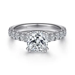 Hot Gabriel & Co. Sarita - 14K White Gold Cushion Cut Diamond Engagement Ring