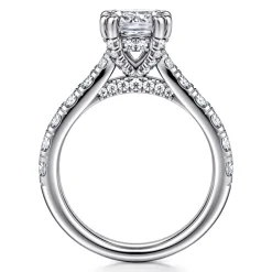 Outlet Gabriel & Co. Sarita - 14K White Gold Cushion Cut Diamond Engagement Ring