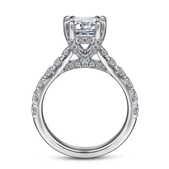 Outlet Gabriel & Co. Sarita - 14K White Gold Emerald Cut Diamond Engagement Ring