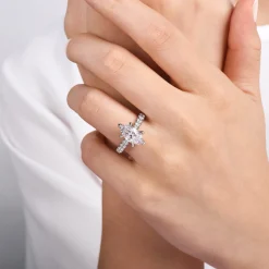 Gabriel & Co. Sarita - 14K White Gold Marquise Shape Diamond Engagement Ring