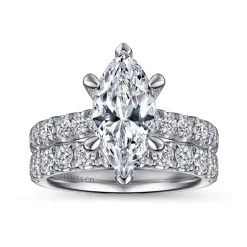 Gabriel & Co. Sarita - 14K White Gold Marquise Shape Diamond Engagement Ring