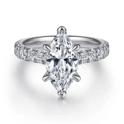 Gabriel & Co. Sarita - 14K White Gold Marquise Shape Diamond Engagement Ring