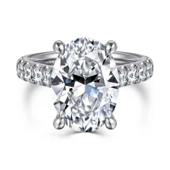 Clearance Gabriel & Co. Sarita - 14K White Gold Oval Diamond Engagement Ring