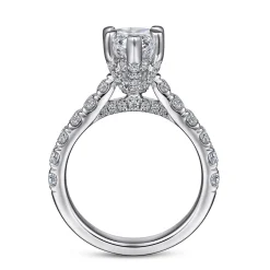 Clearance Gabriel & Co. Sarita - 14K White Gold Pear Shape Diamond Engagement Ring
