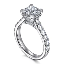 Outlet Gabriel & Co. Sarita - 14K White Gold Princess Cut Diamond Engagement Ring