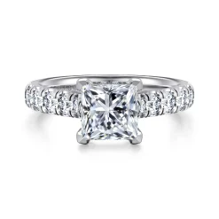 Outlet Gabriel & Co. Sarita - 14K White Gold Princess Cut Diamond Engagement Ring