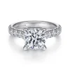Discount Gabriel & Co. Sarita - 14K White Gold Round Diamond Engagement Ring