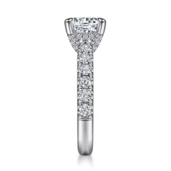 Discount Gabriel & Co. Sarita - 14K White Gold Round Diamond Engagement Ring