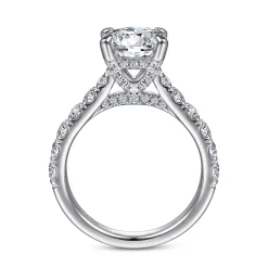 Discount Gabriel & Co. Sarita - 14K White Gold Round Diamond Engagement Ring