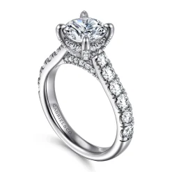 Gabriel & Co. Sarita - 14K White Gold Round Diamond Engagement Ring