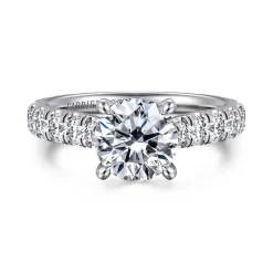 Gabriel & Co. Sarita - 14K White Gold Round Diamond Engagement Ring