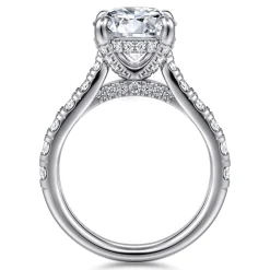Clearance Gabriel & Co. Sarita - 14K White Gold Round Diamond Engagement Ring