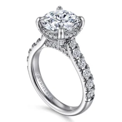 Clearance Gabriel & Co. Sarita - 14K White Gold Round Diamond Engagement Ring