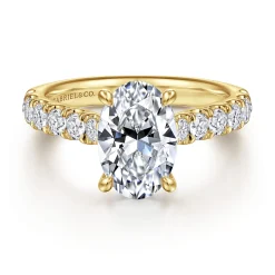 Online Gabriel & Co. Sarita - 14K Yellow Gold Oval Diamond Engagement Ring