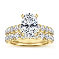 Online Gabriel & Co. Sarita - 14K Yellow Gold Oval Diamond Engagement Ring