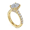 New Gabriel & Co. Sarita - 14K Yellow Gold Oval Diamond Engagement Ring