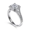 Clearance Gabriel & Co. Savannah - Platinum Princess Halo Diamond Engagement Ring