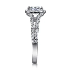 Clearance Gabriel & Co. Savannah - Platinum Princess Halo Diamond Engagement Ring