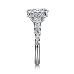 Discount Gabriel & Co. Seema - 14K White-Yellow Gold Oval Diamond Engagement Ring
