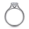 Sale Gabriel & Co. Seine - 14K White Gold Compass Prong Emerald Cut Diamond Engagement Ring