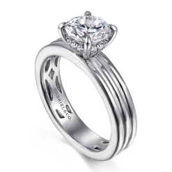 Online Gabriel & Co. Sela - 14K White Gold Round Diamond Engagement Ring