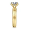 Hot Gabriel & Co. Sela - 14K Yellow Gold Oval Diamond Engagement Ring