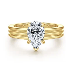 Online Gabriel & Co. Sela - 14K Yellow Gold Pear Shape Diamond Engagement Ring