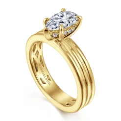 Online Gabriel & Co. Sela - 14K Yellow Gold Pear Shape Diamond Engagement Ring
