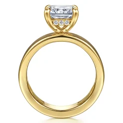 New Gabriel & Co. Sela - 14K Yellow Gold Radiant Cut Diamond Engagement Ring