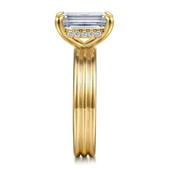 New Gabriel & Co. Sela - 14K Yellow Gold Radiant Cut Diamond Engagement Ring