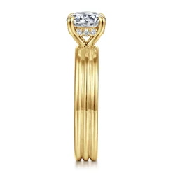 Gabriel & Co. Sela - 14K Yellow Gold Round Diamond Engagement Ring