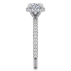 Online Gabriel & Co. Senne - 14K Whi+D48te Gold Round Hidden Halo Diamond Engagement Ring