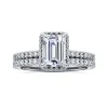 Online Gabriel & Co. Senne - 14K White Gold Emerald Cut Hidden Halo Diamond Engagement Ring