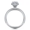 Gabriel & Co. Senne - 14K White Gold Oval Cut Hidden Halo Diamond Engagement Ring