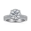 Hot Gabriel & Co. Senne - 14K White Gold Round Hidden Halo Diamond Engagement Ring