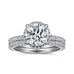 Online Gabriel & Co. Senne - Platinum Round Hidden Halo Diamond Engagement Ring