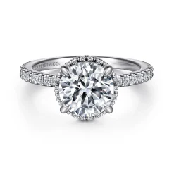 Online Gabriel & Co. Senne - Platinum Round Hidden Halo Diamond Engagement Ring
