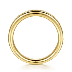 Online Gabriel & Co. Serenique - 14K Yellow Gold Prong Setting Marquise and Channel Setting Princess Cut Diamond Anniversary Band - 0.5 ct