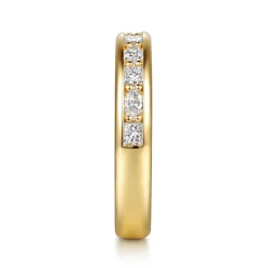 Online Gabriel & Co. Serenique - 14K Yellow Gold Prong Setting Marquise and Channel Setting Princess Cut Diamond Anniversary Band - 0.5 ct