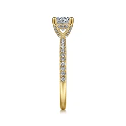 Discount Gabriel & Co. Serenity - 14K Yellow Gold Round Diamond Engagement Ring